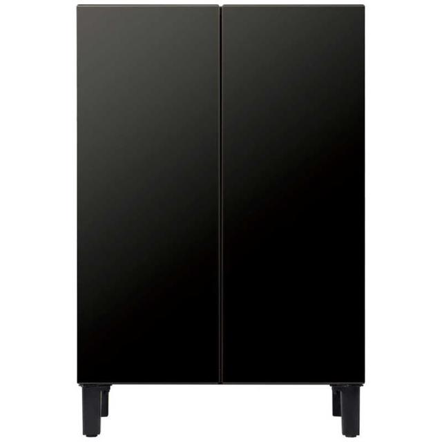 アクア　AQUA　冷蔵庫 2ドア 72L フレンチドア(観音開き) LOOC ルーク 家具冷蔵庫 幅60cm マットブラック　AQR-FD7P-K（標準設置無料）