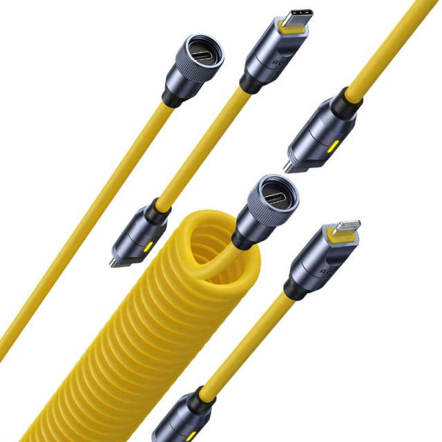 AOHI　FUTURE PRO パワーケーブルセット ハイエンド ケーブルセット 240W急速充電 (AC付属なし) PD3.1搭載 USB C-CUSB C-Lighting 最大480Mbpsデータ転送　RE-JEPFU260S