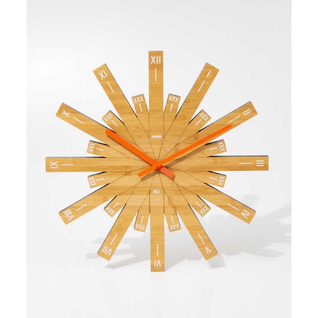 ALESSI　掛け時計 ウォールクロック RAGGIANTE ウッド 直径 480mm　ALS0000001000C01ZZZ_2