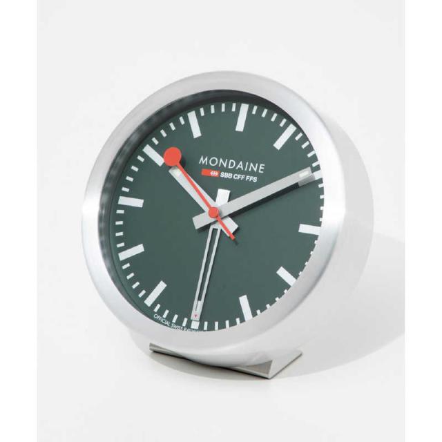 MONDAINE　置き時計 アラーム テーブルクロック 12.5cm フォレストグリーン　A997.MCAL.66SBV.2