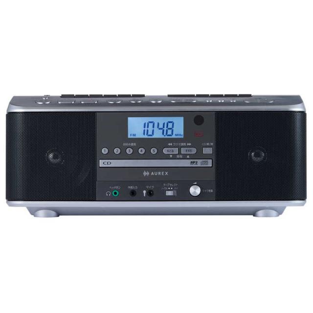 東芝 TOSHIBA CDラジカセ AUREX ［広広としたFM相応う / CDラジカセ］ しろがね色 AX-KCRW70-S