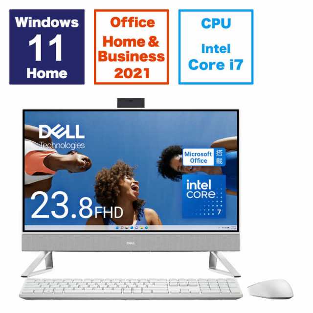 DELL　デル　デスクトップパソコン ［23.8型 /intel Core i7 /メモリ：16GB /SSD：1TB /2024春モデル］ パールホワイト　AI577T-EHHBWCの通販は