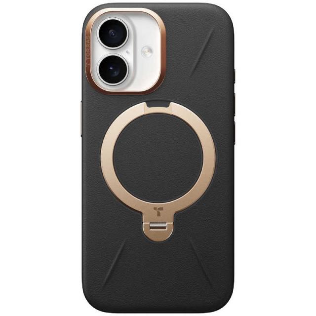 TORRASトラス　Torras - Ostand Q3 レザートーン Case for iPhone 17 ブラック　X00FX3071_1