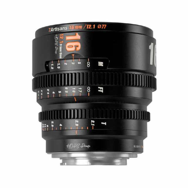 七工匠　シネマレンズ 7Artisans HOPE Prime 16mm T2.1 Super 35mm 富士フイルムXマウント ［FUJIFILM X /単焦点レンズ］ ブラック　7A-H