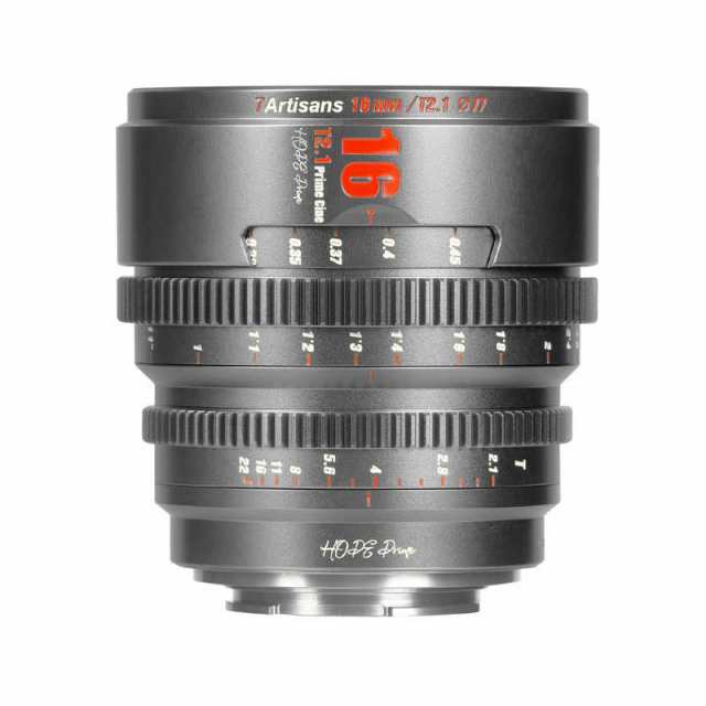 七工匠　シネマレンズ 7Artisans HOPE Prime 16mm T2.1 Super 35mm ソニーEマウント ［ソニーE /単焦点レンズ］ チタングレー　7A-HP16T2