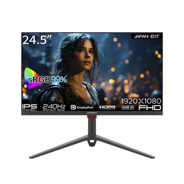 JAPANNEXT　ゲーミングモニター [24.5型 /フルHD(1920×1080) /ワイド]　JN-IPS245G240FHDR-HP
