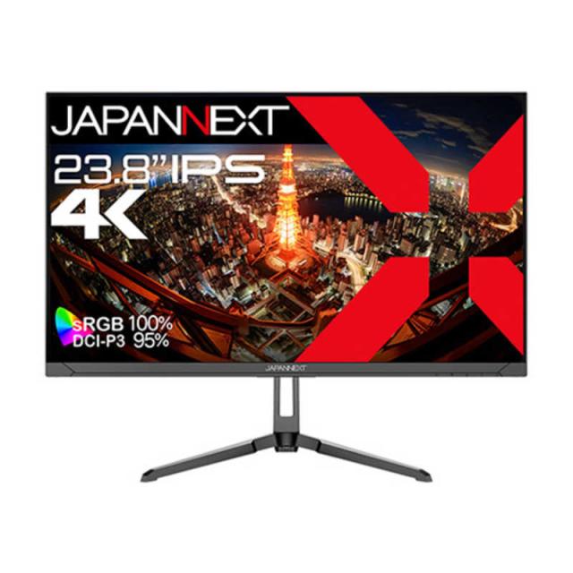 JAPANNEXT　IPSパネル搭載 液晶モニター HDMI DP HDR sRGB：100％ DCI-P3：95％(2年保証) ［23.8型 /4K(3840×2160) /ワイド］　JN-IPS2380UHDR