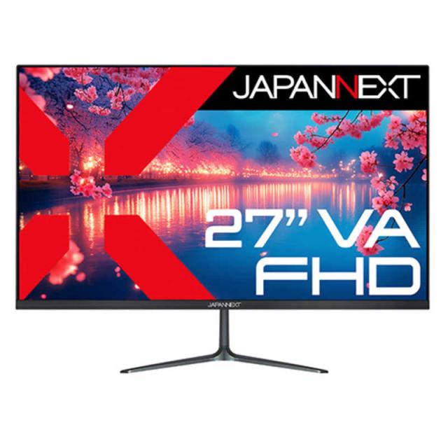 JAPANNEXT　27インチVAパネル搭載 フルHD(1920x1080)解像度 液晶モニター HDMI VGA(2年保証) ［27型 / フルHD(1920×1080) / ワイド］　JN-V27FHD