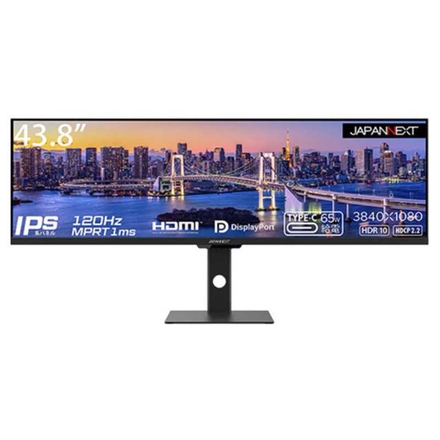 JAPANNEXT　PCモニター [43.8型 /ダブルフルHD(3840×1080) /ワイド]　JN-IPS438DFHDR400-C65Wの通販は 47,982円
