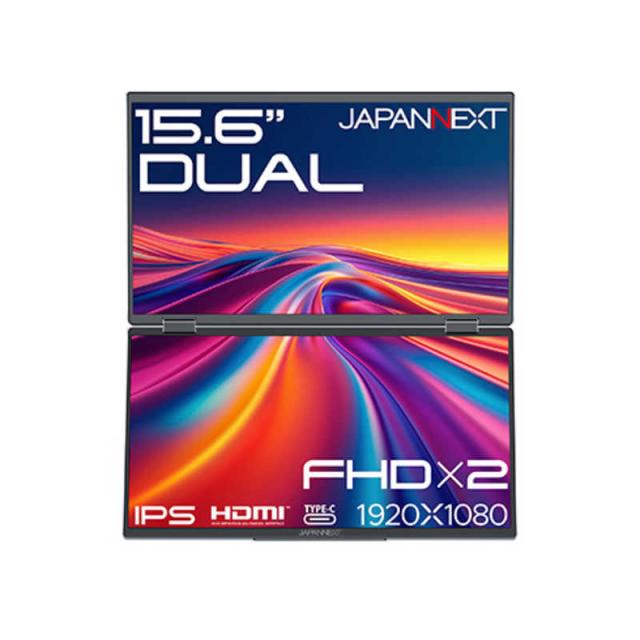 JAPANNEXT デュアルモバイルモニター HDMI USB Type-C 3画面拡張