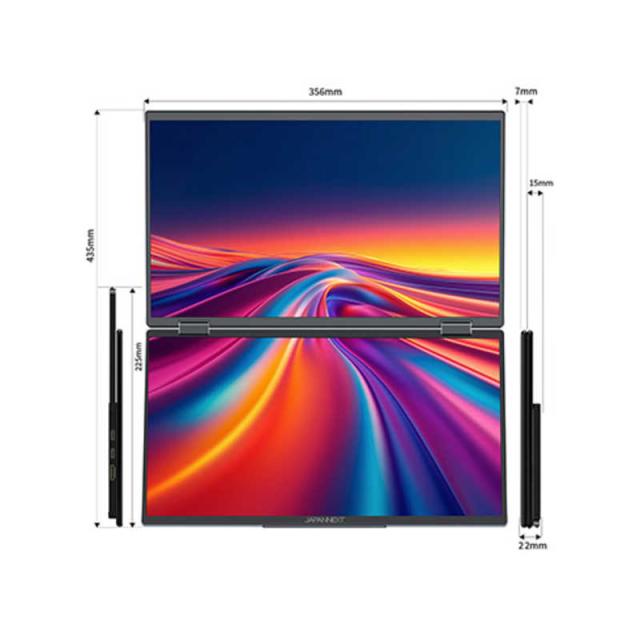 JAPANNEXT デュアルモバイルモニター HDMI USB Type-C 3画面拡張