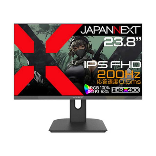 JAPANNEXT ゲーミングモニター カモフラージュ [23.8型 /フルHD(1920