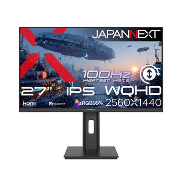JAPANNEXT　PCモニター ［27型 / WQHD(2560×1440) / ワイド / 100Hz］　JN-IPS27Q3-HSP 17,799円