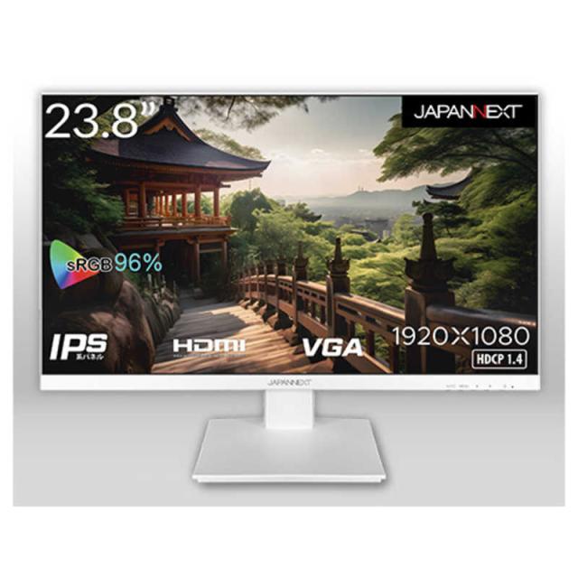 JAPANNEXT　フルHD液晶モニター ［23.8型 /フルHD(1920×1080) /ワイド］　JN-238i75F-W