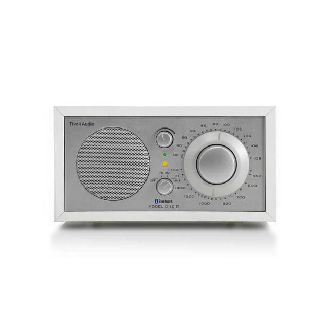 TIVOLIAUDIO　Model One BT｜ AM/ ワイドFM/ Bluetooth テーブルラジオ スピーカー ［Bluetooth対応］ Silver-White　M1BT-1770-JP