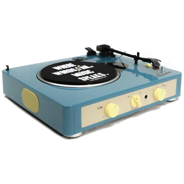 GADHOUSE レコードプレーヤー Brad Retro record GREEN GAD001001GRの 