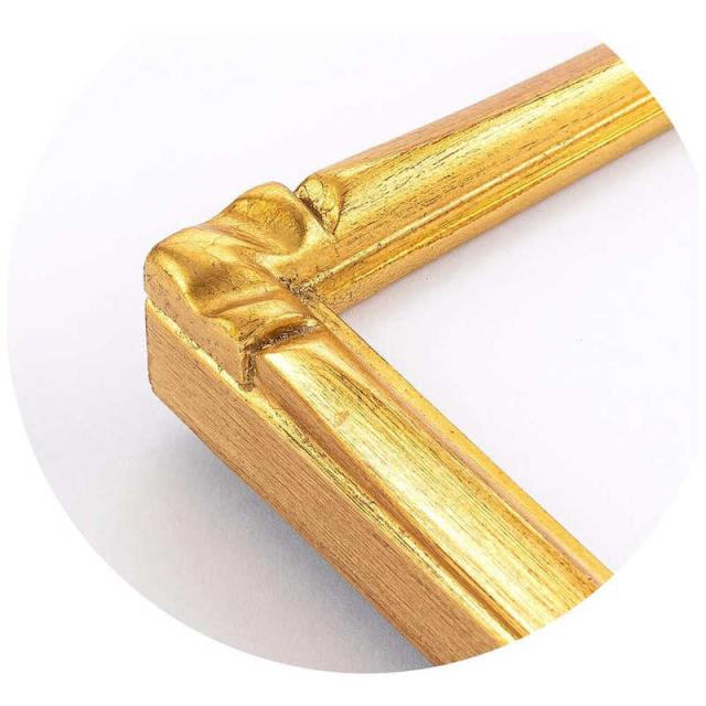 同志舎　木製デッサン額(手彫り) 珠クレタ 八ツ 金　シュクレタGヤツ_1