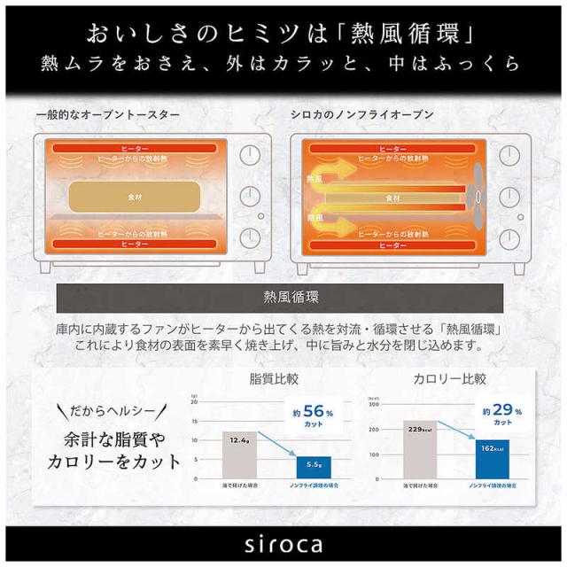 SIROCA　ノンフライオーブン ホワイト　ST-4N231(W)_3