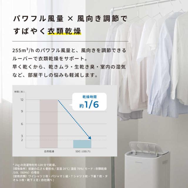 SIROCA シロカ 衣類乾燥除湿機 コンプレッサー方式 13〜25畳目安 上下