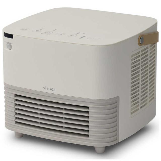 SIROCA　人感センサー付き セラミックファンヒーター ポカCUBE 1200W ホワイト　SH-CF251