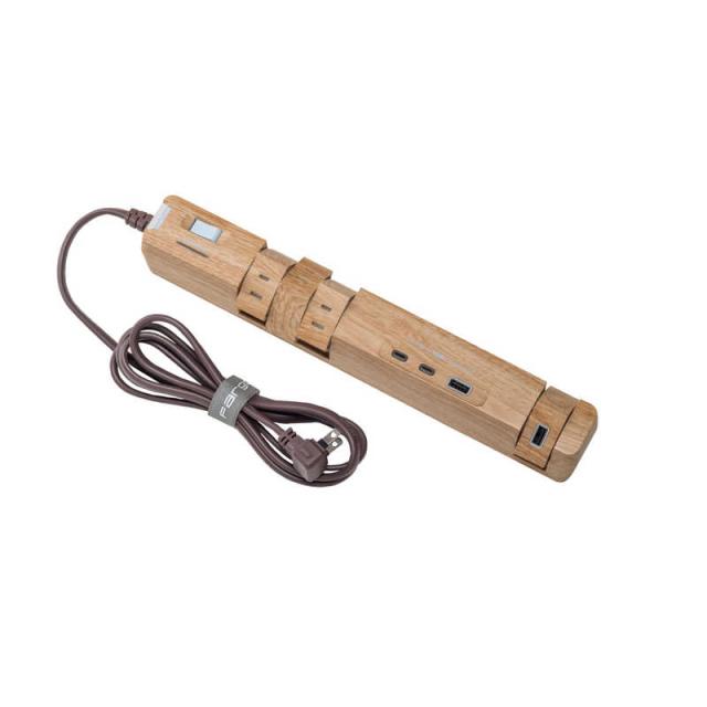 ファーゴ　TAPKING T5 PD65W USB-Cx2 USB-Ax2 AC6個口 ベージュウッド　T5BEWD