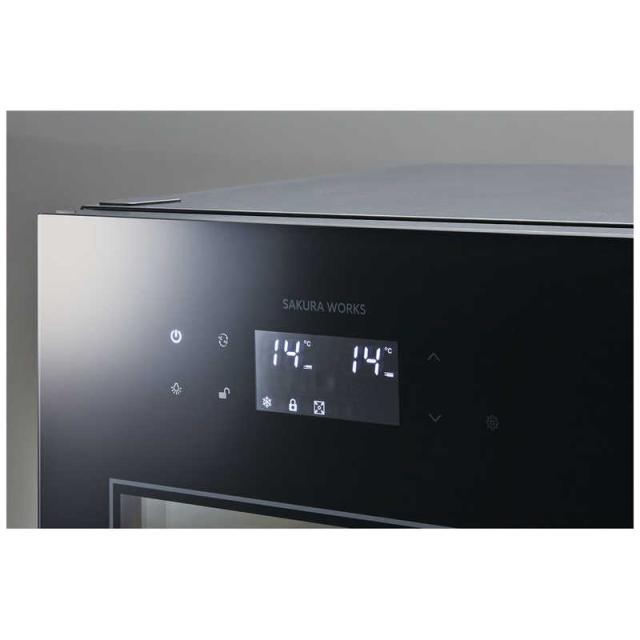 さくら製作所　ワインセラー（右開き）　SA38 B ブラック（標準設置無料） さくら製作所 ワインセラー 38本 右開き SA38 B ブラック（標準設置無料）