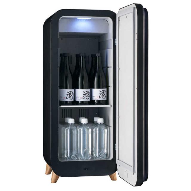 さくら製作所 FROSTY パーシャル冷蔵庫 48L 右開き ブラック BSJ15-BK