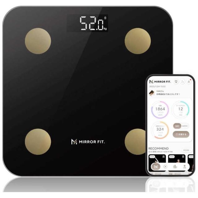 MIRRORFIT　スマート体組成計 ブラック　MFSS4-BLACKの通販は 9,878円