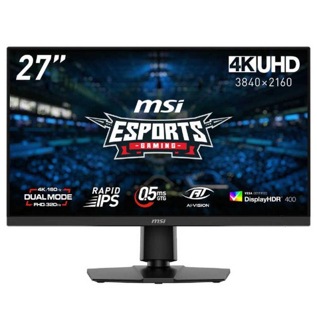 MSI　ゲーミング液晶ディスプレイ ［27型 / 4K(3840×2160) / ワイド / 160Hz］　MAG 272URDF E16
