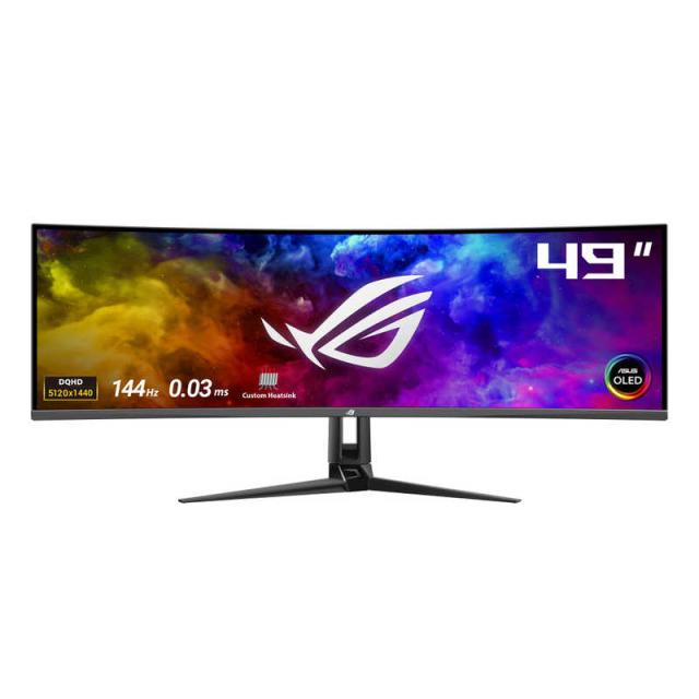 ASUS エイスース　ゲーミング液晶ディスプレイ ROG Swift OLED ［49型 /Dual QHD(5120×1440) /ワイド /曲面型］　PG49WCDの通販は