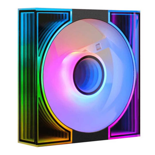 DARKFLASH　ケースファン リバースモデル ［120mm /1600RPM /ARGB］ DM8R(リバース) ブラック　DM8R-BLACK-SINGLEFAN
