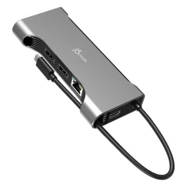 J5　USB-C to デュアル4K60Hz HDMI フレキシブルポート Pro 12-in-1 ドッキングステーション ［USB Power Delivery対応］　JCD367 10,765円