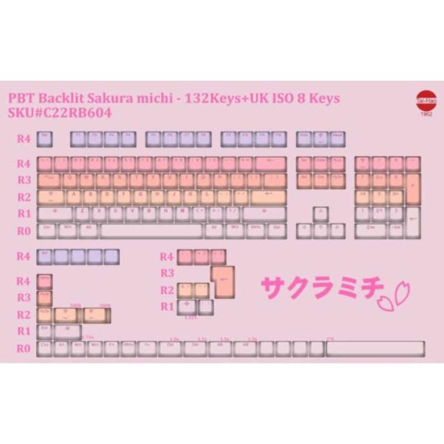 Tai-Hao　Tai-Hao Sakura Michi キーキャップセット 英語配列　th-sakura-michi-keycap-set