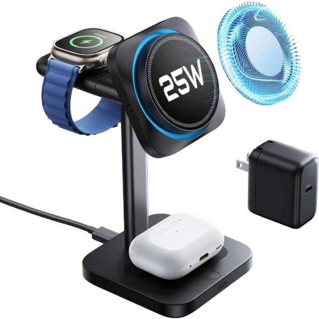 ESR　ワイヤレス充電スタンド [USB Power Delivery対応 / Smart IC対応] ブラック　2C5880601 - Black