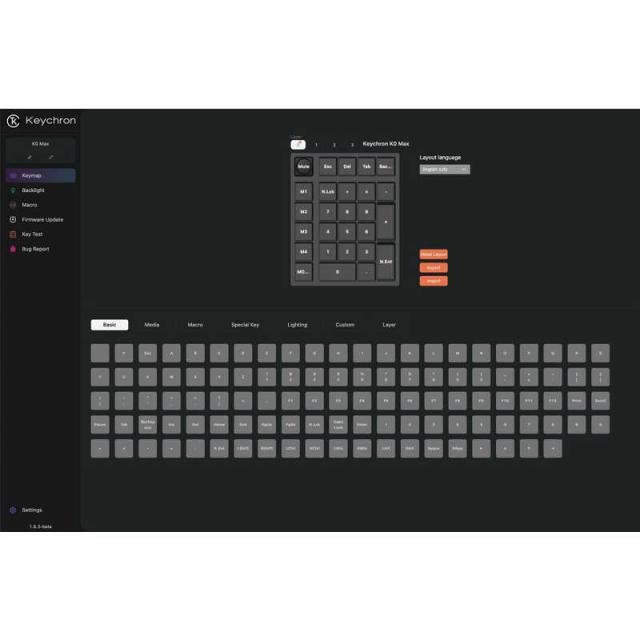 キークロン テンキー K0M RGB(赤軸・ホットスワップ対応) ［有線