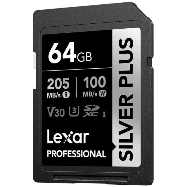 LEXAR　Lexar SDXCカード 64GB Professional SILVER PLUSシリーズ V30 UHS-I U3 ［64GB］　LSDSIPL064G-BNNNJの通販は