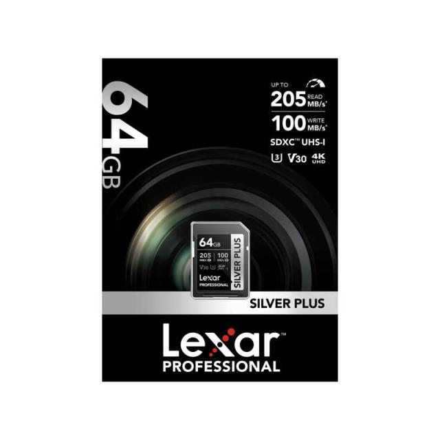 LEXAR　Lexar SDXCカード 64GB Professional SILVER PLUSシリーズ V30 UHS-I U3 ［64GB］　LSDSIPL064G-BNNNJの通販は