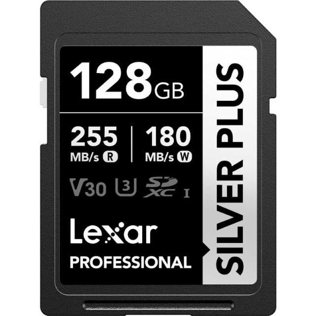 LEXAR　SDXCカード Professional SILVER PLUSシリーズ V30 UHS-I U3 読出速度 最大255MB/s ［128GB］ ［128GB］　LSDSIPL128G-BNNPJ