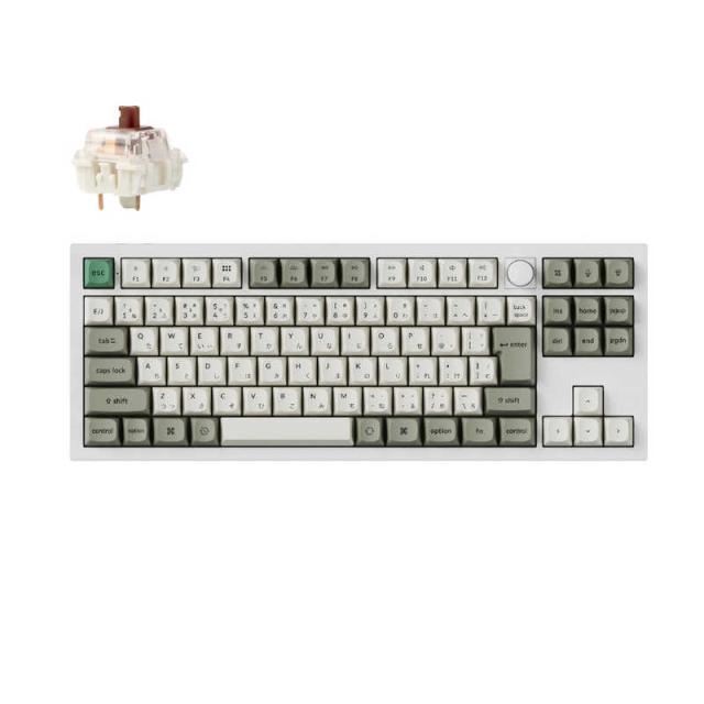 キークロン　キーボード Q3 Max(茶軸) ［有線・ワイヤレス /Bluetooth・USB-A＋USB-C］ シェルホワイト　Q3M-P3-JIS