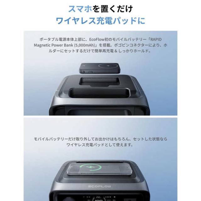 エコフロー　EcoFlow RIVER 3 Plus wireless ［リン酸鉄リチウムイオン電池 / 7出力］　EFRIVER3PLUS-W-JP-CBOX_15