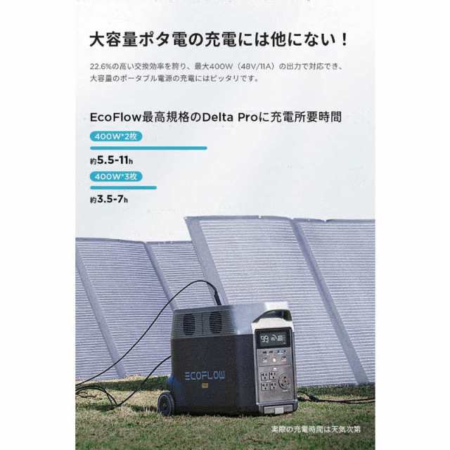 エコフロー EcoFlow 400W 折りたたみ式ソーラーパネル SOLAR400W-JPの