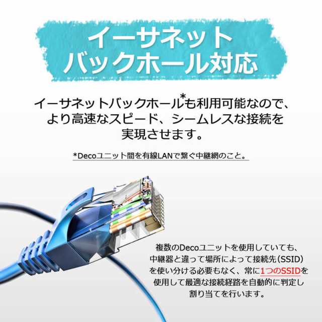 TPLINK 無線LANルーター(Wi-Fiルーター) Wi-Fi 6(ax)/ac/n/a/g/b 目安：～4LDK/3階建 DecoX503Pの通販はau  PAY マーケット - コジマ au PAY マーケット店