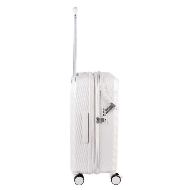 トラベリスト　TRAVELIST スーツケース アクセル トップオープン型キャリー Mサイズ ストッパー 拡張機能付き 宿泊目安：5泊〜1週間 [TSAロック搭載 / 51L] アイボリー　76-25206_3