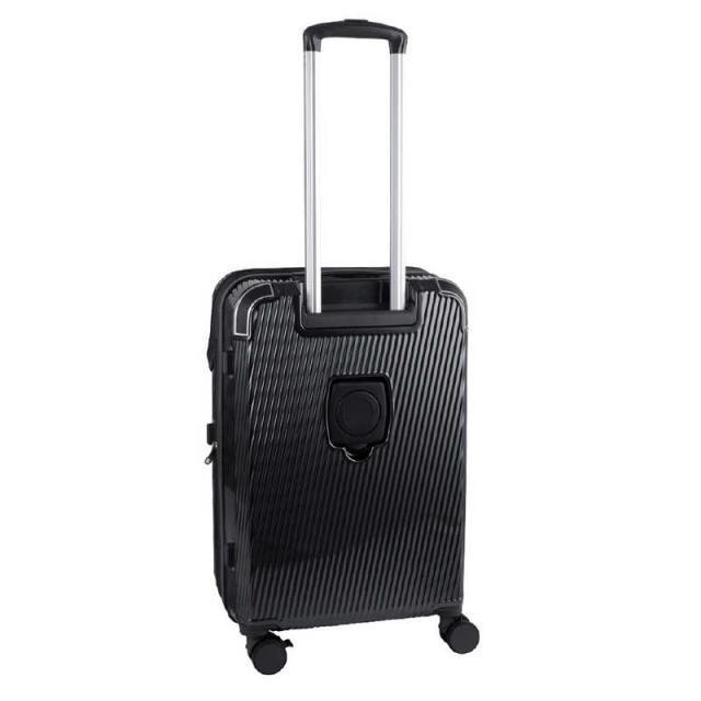 トラベリスト　TRAVELIST スーツケース アクセル Mサイズ トップオープン ストッパー 拡張機能付き 宿泊目安：5泊〜1週間 [TSAロック搭載 / 51L] ガンメタ　76-25201_2