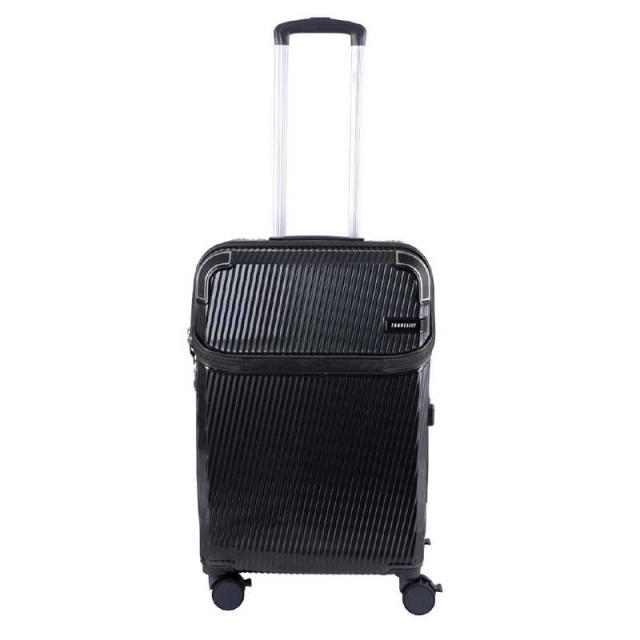 トラベリスト　TRAVELIST スーツケース アクセル Mサイズ トップオープン ストッパー 拡張機能付き 宿泊目安：5泊〜1週間 [TSAロック搭載 / 51L] ガンメタ　76-25201_4