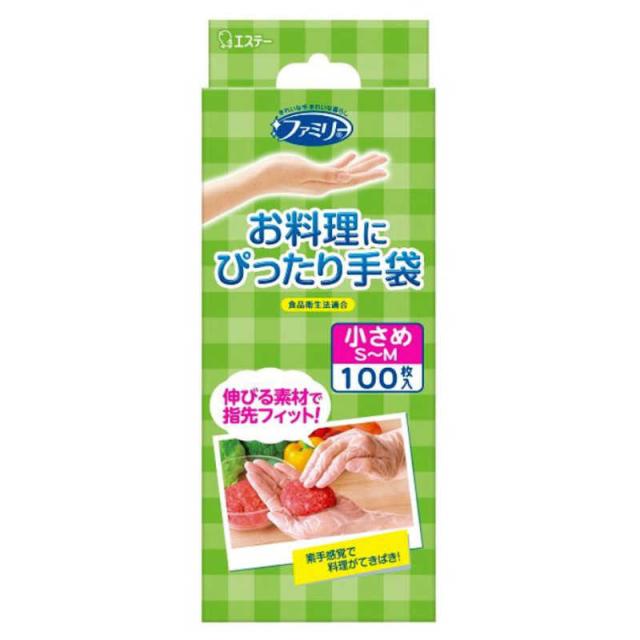 エステー　ファミリーお料理にぴったり手袋 女性用フリーサイズ100枚　