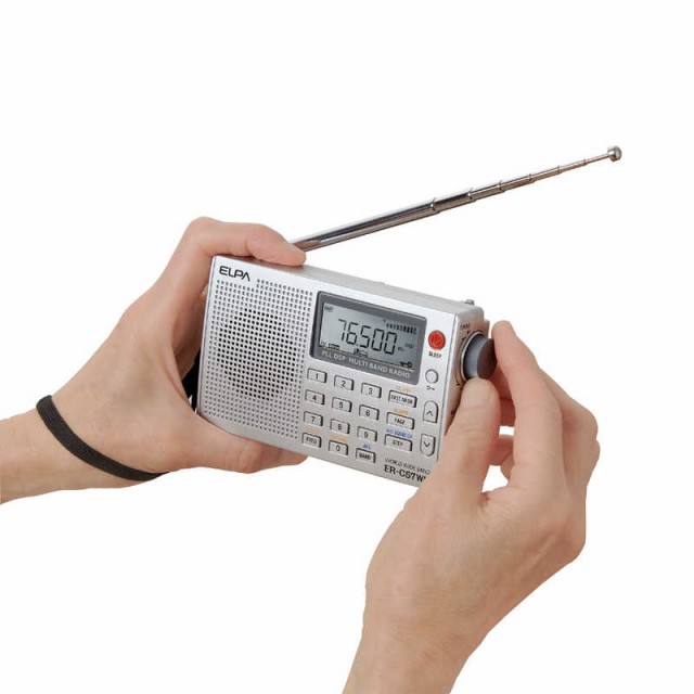 ELPA 携帯ラジオ [AM FM 短波 長波 ワイドFM対応] ER-C57WR - ラジオ