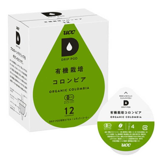UCC上島珈琲　UCC DRIP POD 有機栽培コロンビア 12P UCC上島珈琲　DPOC002