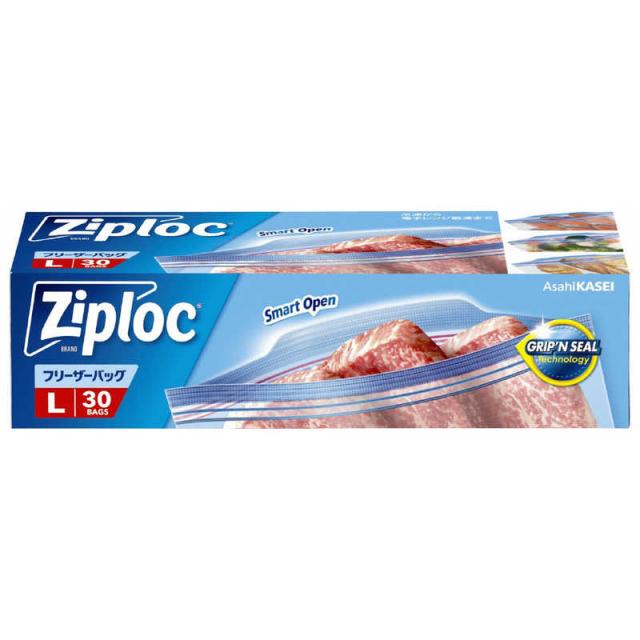 旭化成ホームプロダクツ Ziploc(ジップロック)フリーザーバッグ L 大容量品 30枚