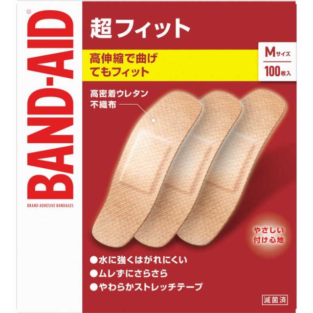 KENVUE　バンドエイド 救急絆創膏 超フィット Mサイズ 100枚　